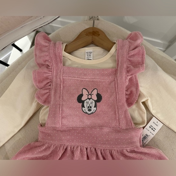 🩰 Baby Girls Disney X Joe Fresh Minnie Mouse Dress 2 Piece Set NWT - Picture 4 of 7